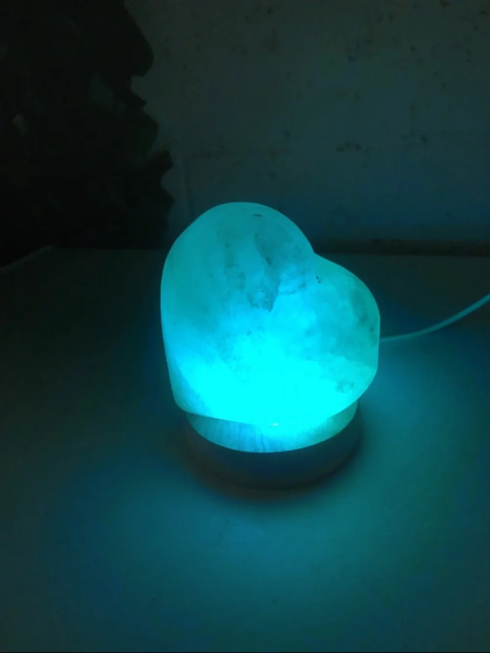 Himalayan Glow USB Heart Salt Lamp - Warm Orange Salt Crystal